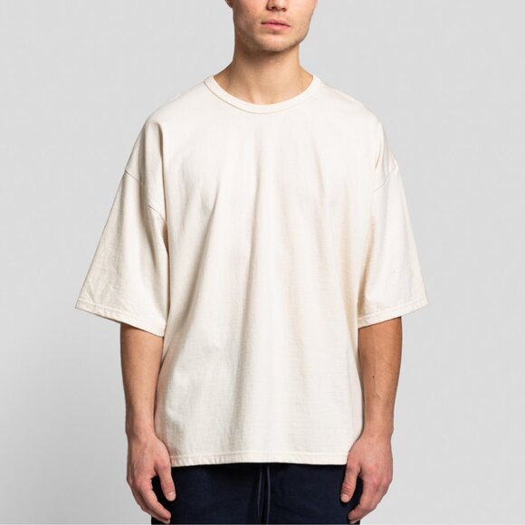 BNWT Revolution of 1995 - Men's Boxy Fit Off White Organic Cotton T-Shirt - Picture 2 of 6